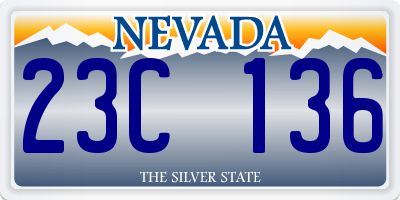 NV license plate 23C136