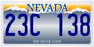 NV license plate 23C138