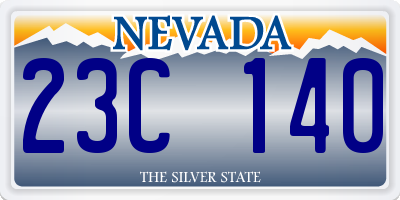 NV license plate 23C140