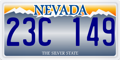 NV license plate 23C149