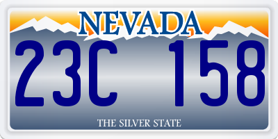 NV license plate 23C158