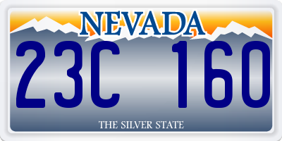 NV license plate 23C160