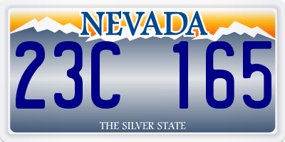 NV license plate 23C165