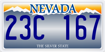 NV license plate 23C167