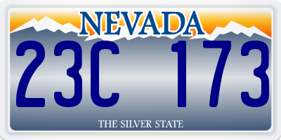 NV license plate 23C173