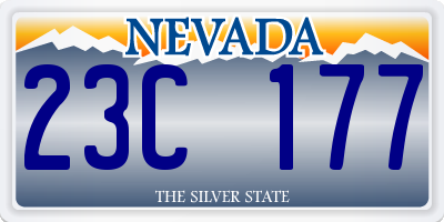 NV license plate 23C177