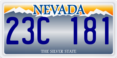 NV license plate 23C181