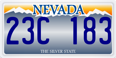 NV license plate 23C183