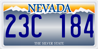 NV license plate 23C184