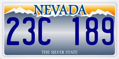 NV license plate 23C189