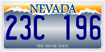 NV license plate 23C196