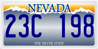 NV license plate 23C198