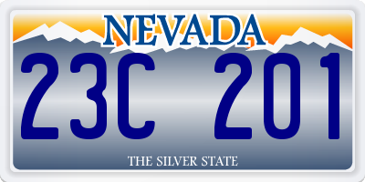 NV license plate 23C201