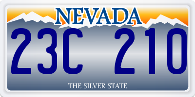 NV license plate 23C210