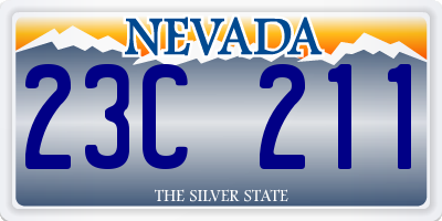 NV license plate 23C211