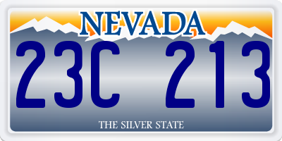 NV license plate 23C213