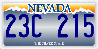 NV license plate 23C215