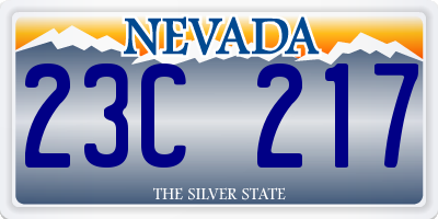 NV license plate 23C217