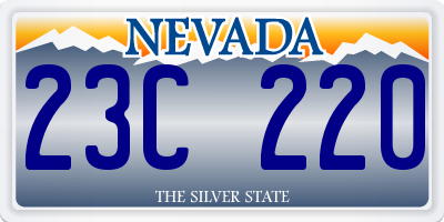 NV license plate 23C220