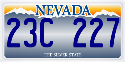 NV license plate 23C227