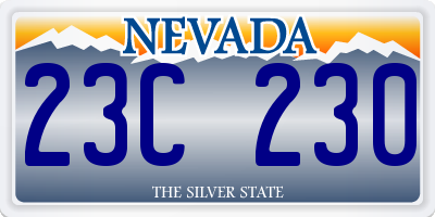 NV license plate 23C230