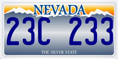 NV license plate 23C233