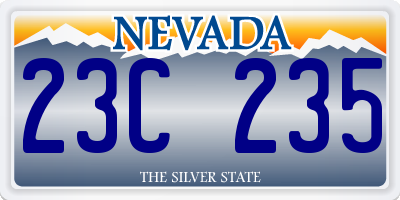 NV license plate 23C235