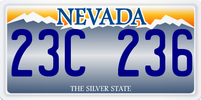 NV license plate 23C236