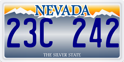 NV license plate 23C242