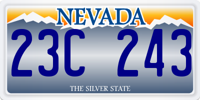 NV license plate 23C243