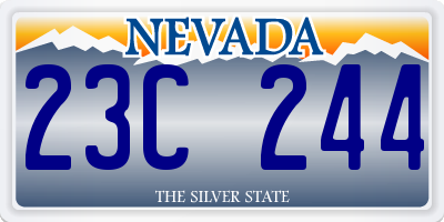 NV license plate 23C244