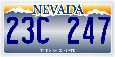 NV license plate 23C247