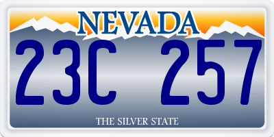 NV license plate 23C257