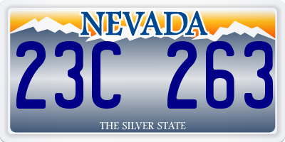 NV license plate 23C263