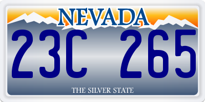 NV license plate 23C265