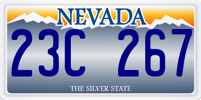 NV license plate 23C267