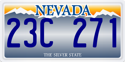 NV license plate 23C271