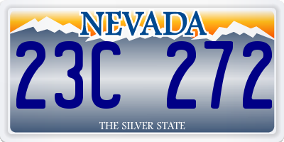NV license plate 23C272