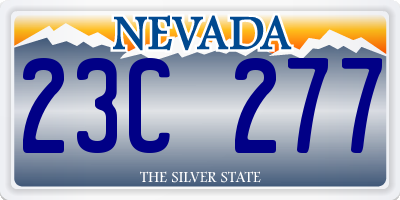 NV license plate 23C277