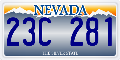 NV license plate 23C281