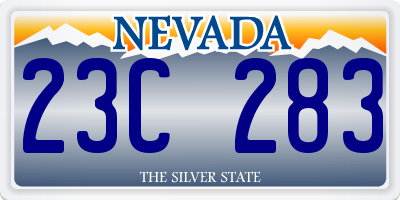NV license plate 23C283