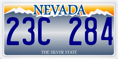 NV license plate 23C284