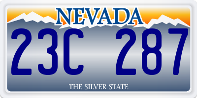 NV license plate 23C287