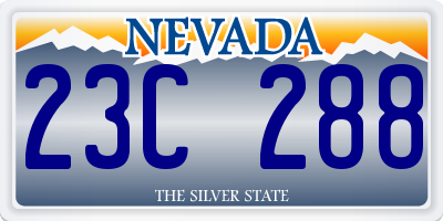 NV license plate 23C288