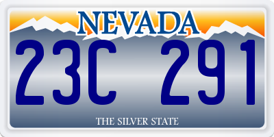 NV license plate 23C291