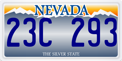 NV license plate 23C293