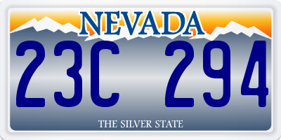 NV license plate 23C294
