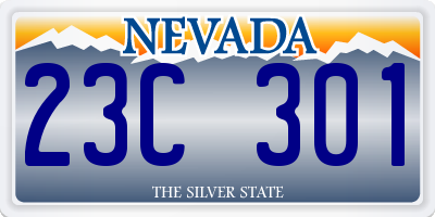 NV license plate 23C301