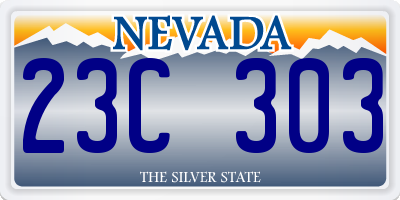 NV license plate 23C303