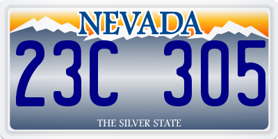NV license plate 23C305
